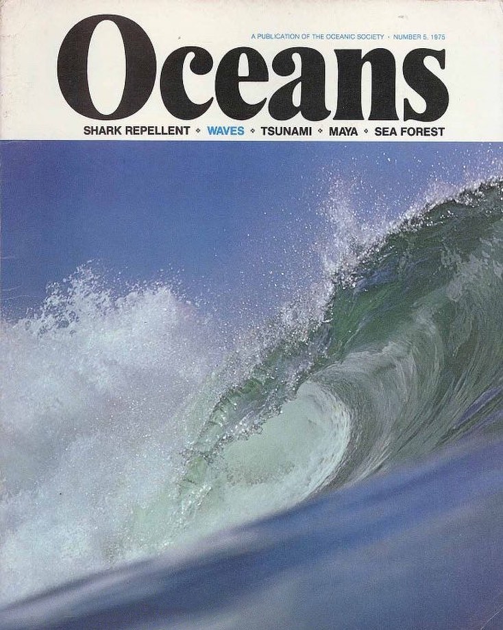 An Oceans magazine cover showing a breaking wave beneath a large black title.